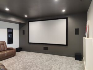 home theater with surround sound